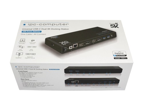IPC Port-Replicator IPC-Computer Dual 4K Hybrid-USB USB-C / USB-A Docking Statio - Bild 5 von 7