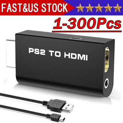 PS2 to HDMI Video Converter Adapter with 3.5mm Audio Output for HDTV Monitor Lot