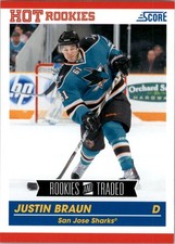 2010-11 Score #594 Justin Braun RC - HKY