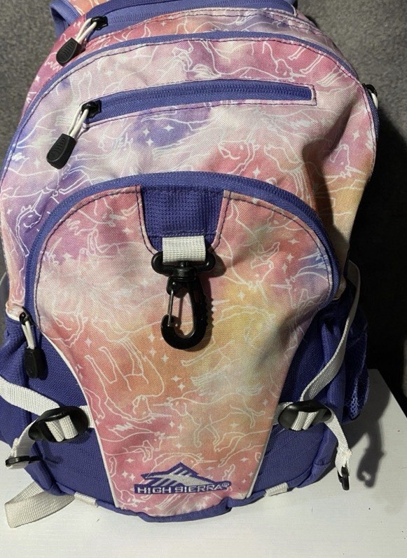 High Sierra Loop Backpack Unicorn Clouds Purple P… - image 2