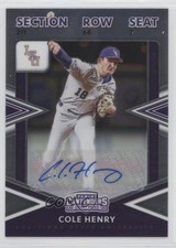 2020 Panini Elite Extra Edition College Tickets Signatures Cole Henry Auto 3b3