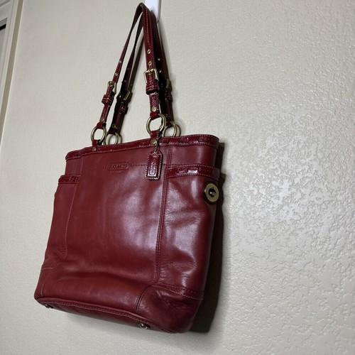 Borsa a tracolla Coach Gallery vintage in pelle rossa borsa Lg regolabile - Foto 9 di 19