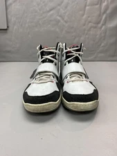 AND1 Basketball Shoes Mens Size 13 White Black Red High Top Strap Retro Sneakers