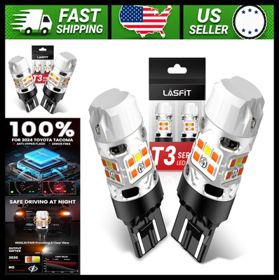 LASFIT Switchback LED Bulb for Toyota Tacoma Front Turn Signal 2pcs