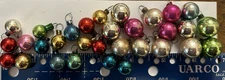 31 Small Vintage Glass Ball Christmas Ornaments Feather Tree ?