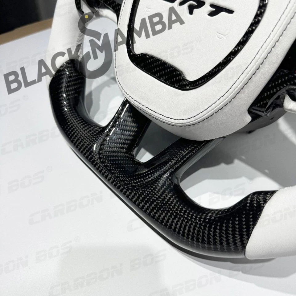 FOR Dodge Challenger SRT Customized Carbon Fiber Steering Wheel Steering Wheel - Imagem 4 de 4