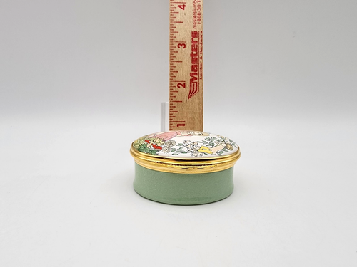 HALCYON DAYS MARKED EVIE ENGLISH ENAMEL HINGED AMY RAINBOW VINTAGE TRINKET BOX ! - 第 9/12 張圖片