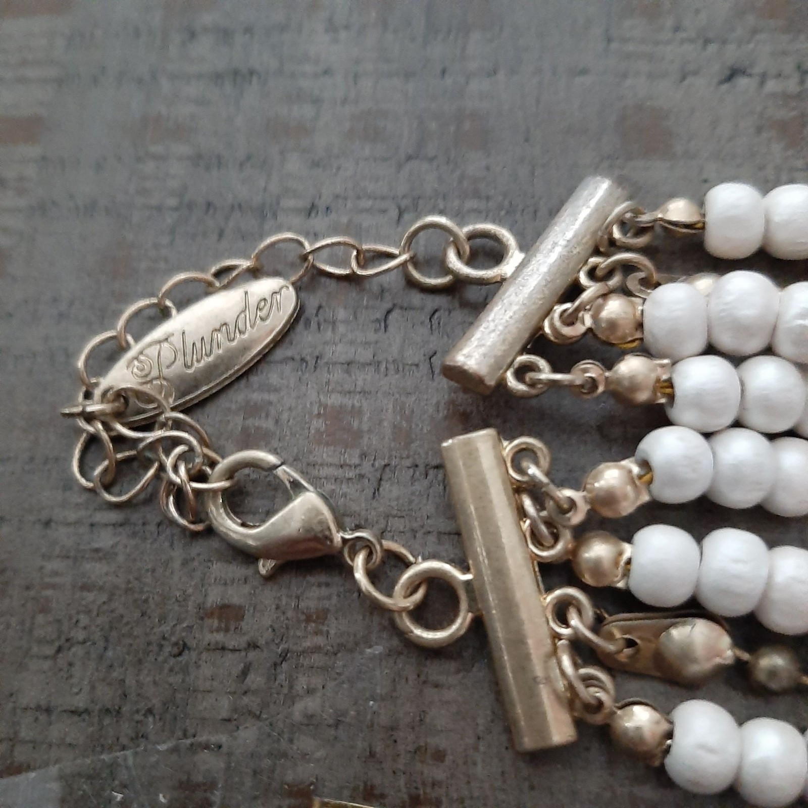 Plunder Layered Multi-Strand Beaded Necklace Gold… - image 3