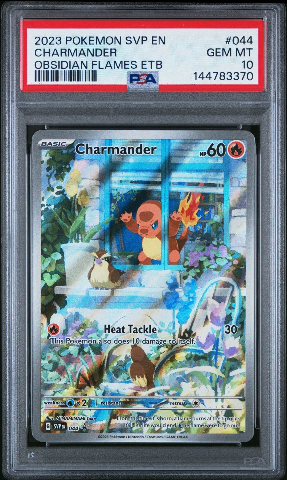 2023 Pokemon SVP EN Obsidian Flames ETB Charmander #044 PSA 10 GEM MINT