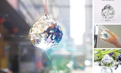 Clear Crystal Ball Prism Sun Shine Catcher Rainbow Pendants 3.15''/80mm 1Pack