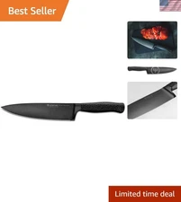 Elegant 8-Inch Performer Chef's Knife: Durable, Ergonomic & Stylish Black Finish