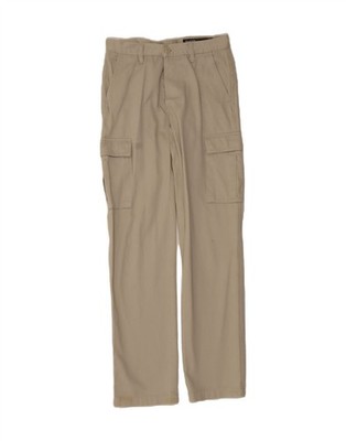 GAS Mens Straight Cargo Trousers W31 L33 Beige Cotton AU05
