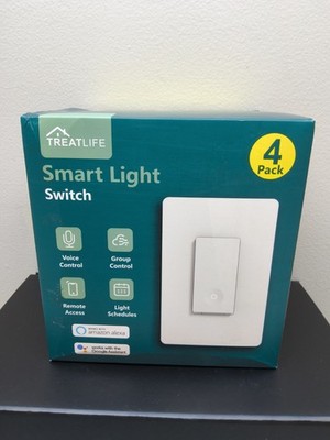 Treatlife Smart Light Switch 4 Pack WiFi 2.4GHz SS01S Alexa Google