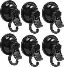 6Pack Heavy Duty Vacuum Suction Cup Hooks Powerful Hooks Wreath Hanger Easy to I