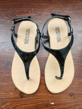 KENNETH COLE REACTION Girls 12 Sandals Black Patent