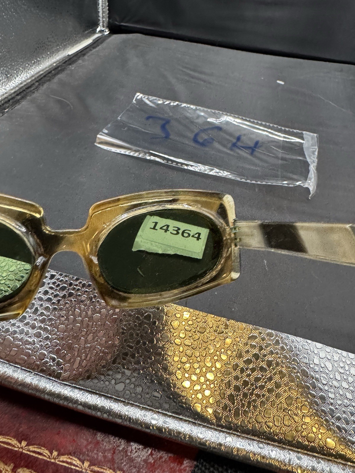 RECTANGULAR MIDCENTURY TORTOISE Gray  FRAME 1960'… - image 6