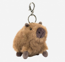 Brand New Jellycat Clyde Capybara Keychain - 2025 NWT, Soft Plush Bag Charm Gift