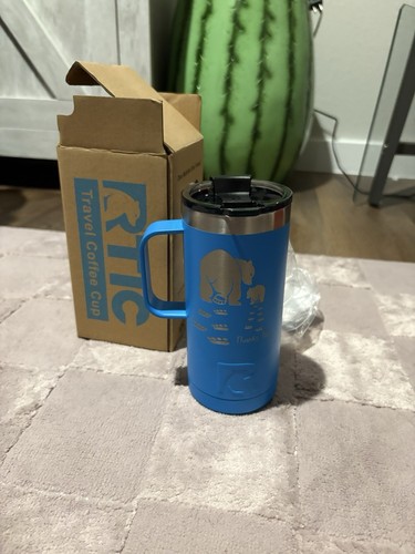 RTIC Vatertag Reisebecher 16oz Blau mit Lasergravur Design Blau Matt