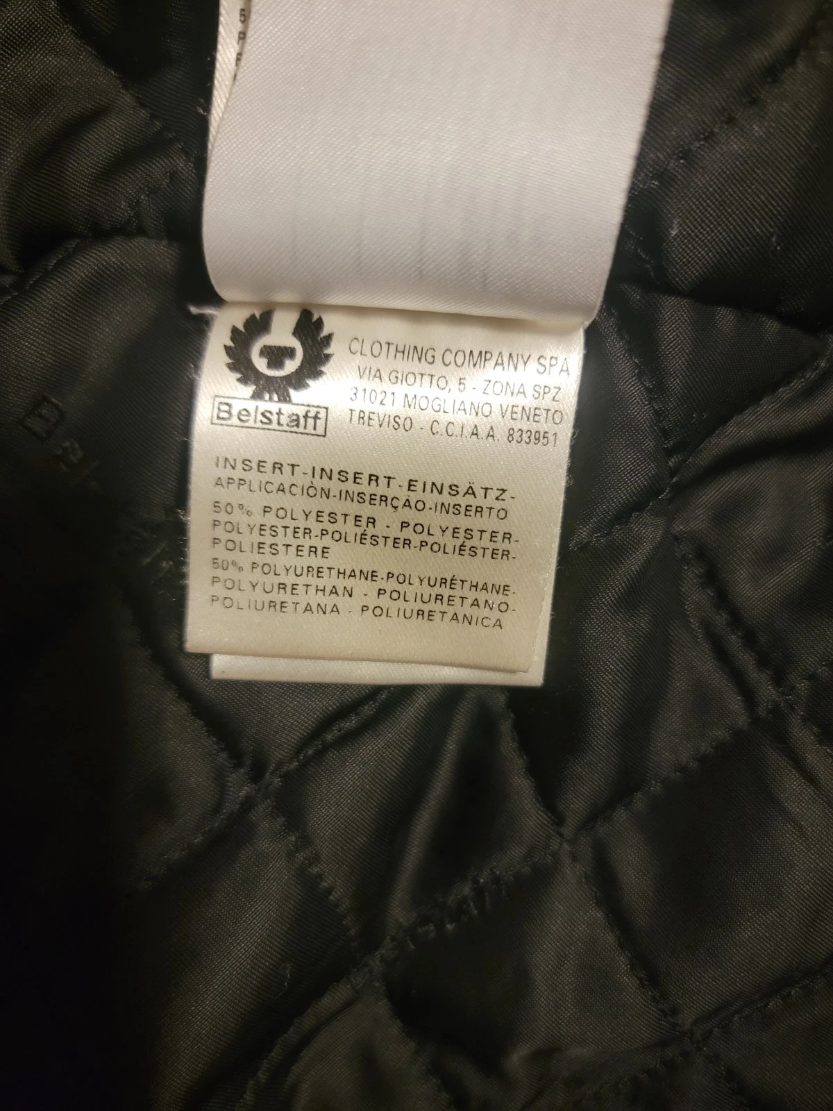 Mens Black Belstaff Black Label Nylon Motorcycle Jacket Leather Trim image 11