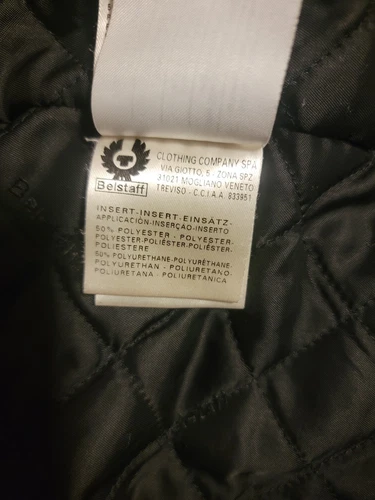 Mens Black Belstaff Black Label Nylon Motorcycle Jacket Leather Trim image 11