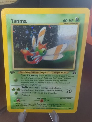 Pokemon TCG Yanma Neo Discovery 17/75 1st Edition Holo Card