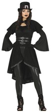 Déguisement de gothique Robe noire élégante pour femme adulte Taille M 3840
