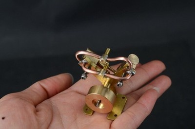 Microcosm M65 Mini Brass 2-Cyl Oscillating Steam Engine  for Boat & Small Models