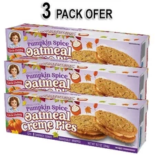 Little Debbie Snack Cakes Pumpkin Spice Oatmeal Creme Pies  10.7 oz  (3 Pack)