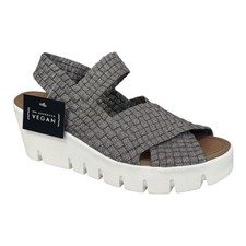 Bernie Mev New Smoke Cream Wedge Sandal Comfort EU 36 US 5 Lightweight  NWB