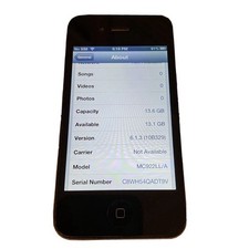 VERY RARE iOS 6.1.3 APPLE iPhone 4s UNLOCKED 16GB BLACK A1387 GSM