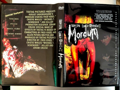 August Underground's Mordum (DVD, 2004) Rare Toetag BONDAGE AND STRANGENESS