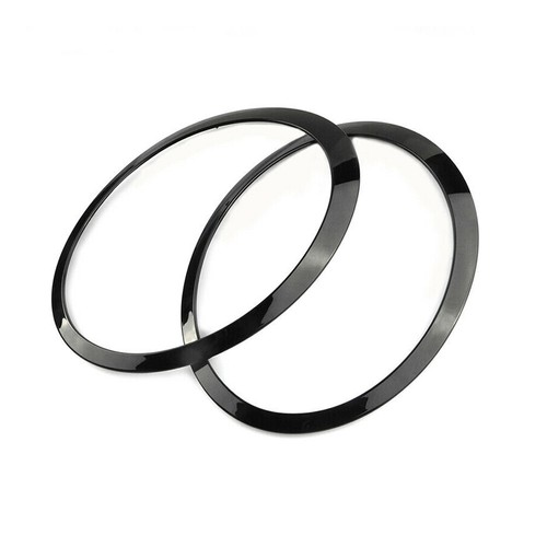 Pair Gloss Black Headlight Trim Ring Bezel For Mini Cooper R55 R56 2007-2015 - Bild 3 von 11
