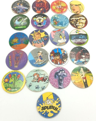 POGS CAPS vintage Konvolut  Skippies Mad Cap Danone 007 Bonduell Spirou
