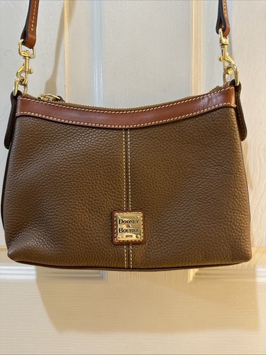 Dooney & Bourke Pebble Leather Crossbody Pouch-Bark-NEW-A639116 - Picture 2 of 7