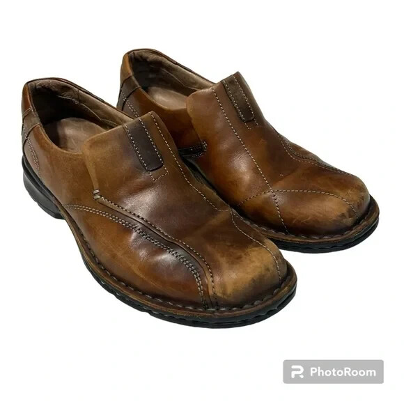 Clarks Distressed Brown Leather Loafers Amazon.com | Clarks Collection Men main image 4