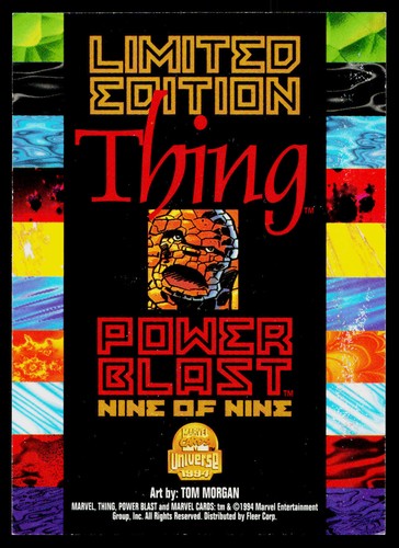 1994 Fleer Marvel Universe Thing Power Blast Silver #9 - Picture 2 of 2