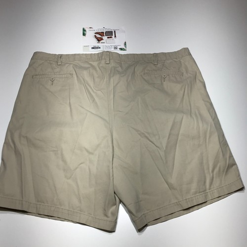 Dockers Shorts Mens Size 52 Tan Khaki Pleated Front Regular Fit Slant Pockets - Picture 2 of 12