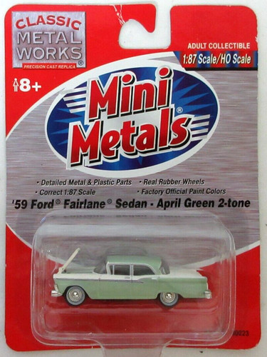 CLASSIC METAL WORKS 30223 59 FORD FAIRLANE SEDÁN VERDE ABRIL 2 TONOS NUEVO | Zustand: New