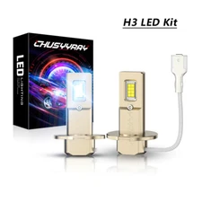 H3 LED Fog Light Bulb Conversion Kit Super Bright White DRL Lamp 6000K