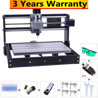 CNC3018 Pro 3 Axis CNC Router Kit Mini Laser Engraving Machine + 20W Laser Head
