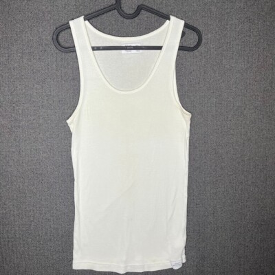 David Beckham H&M Tank Top Men's Small White Ribbed Slim Athletic
