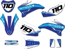 Full Custom Graphics Kit Missile Style Yamaha TTR 110 decals sticker kit