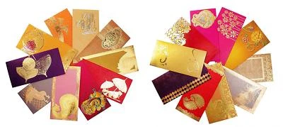 AVADOR Shagun Gift Envelope (Pack of 20)Assorted Color Designs Money Holder Card
