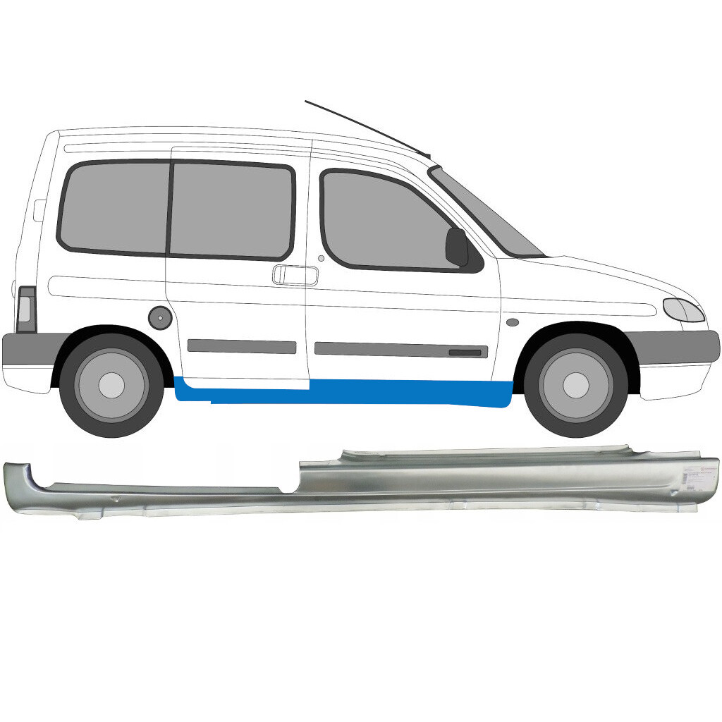 PEUGEOT PARTNER C BERLINGO 1996-2008 FULL SILL REPAIR PANEL ROCKER PANEL / RIGHT