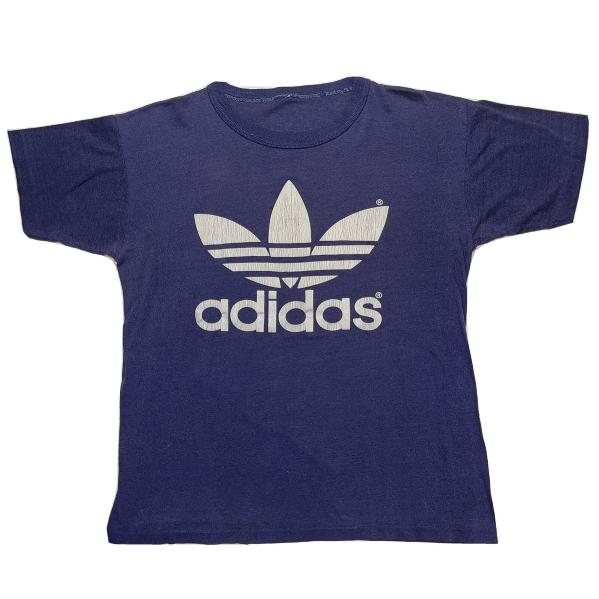 RARE VTG 70s 80s Adidas Double Sided Trefoil Logo Single RARE VTG 70s 80s Adidas Double Sided Trefoil Logo Single