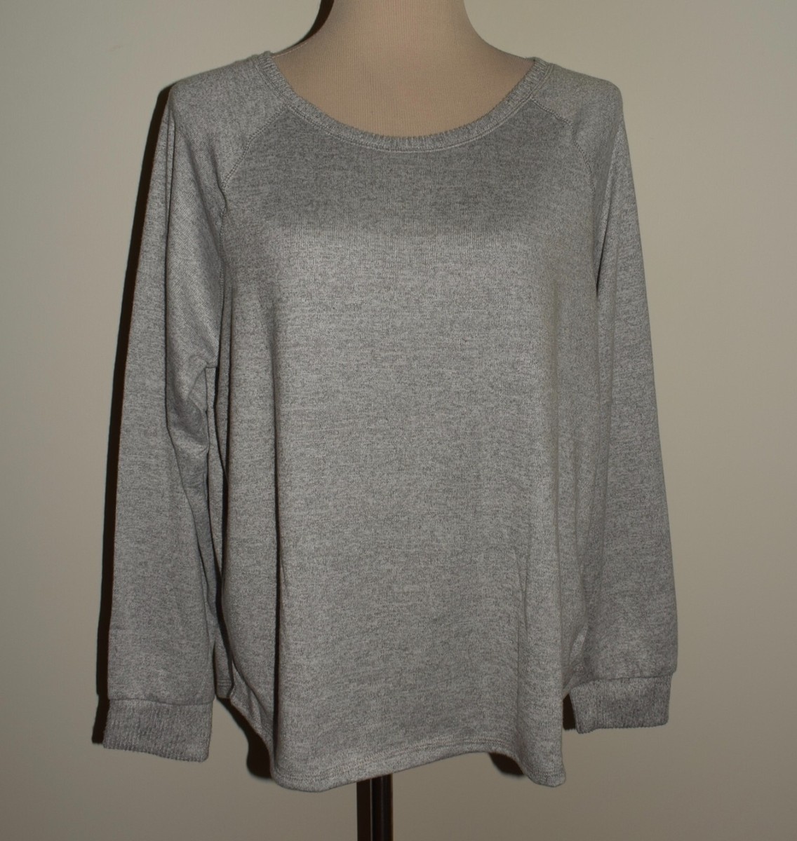 New Karen Neuburger Live Love Lounge Pajama Top XL Gray Long
