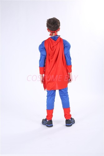 Kids Boys Superhero Muscle Costume Batman Spiderman Superman Halloween Book Week - Picture 61 of 71