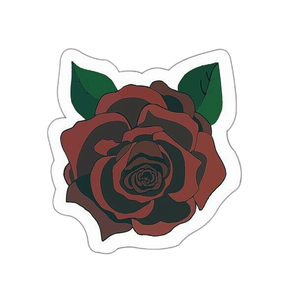 Red Rose Sticker Decal