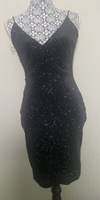 Chelsea Black Sequin Cocktail Party Dress Size 6