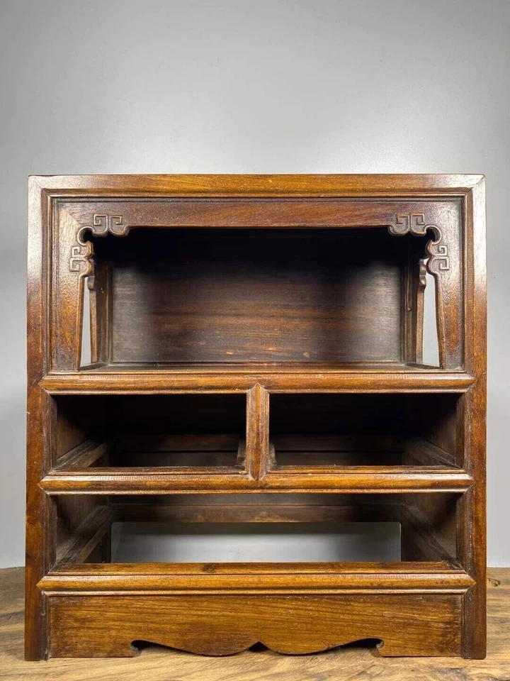 Armario de madera chino de 15,2"" armario de palo de rosa natural armario de madera antiguo Foto 4 de 4